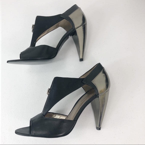 Pour la Victoire black high heel shoes 7.5 (#38) - Picture 3 of 8